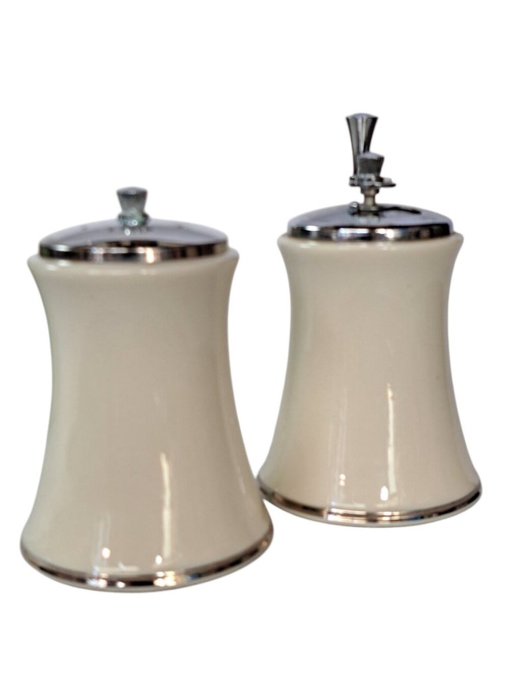 Vintage LENOX Salt Shaker Pepper Grinder Mill Silver Tone Trenton NJ - Picture 15 of 16